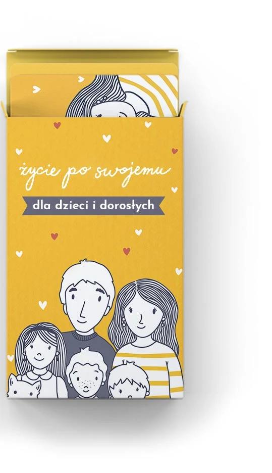 Pudełko kart dla dzieci i dorosłych
